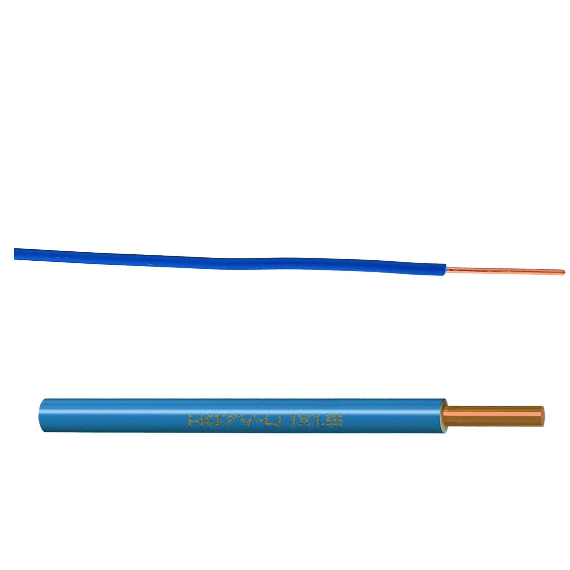 Cabo Ho7 V-U 1x1.5mm² Azul 1m