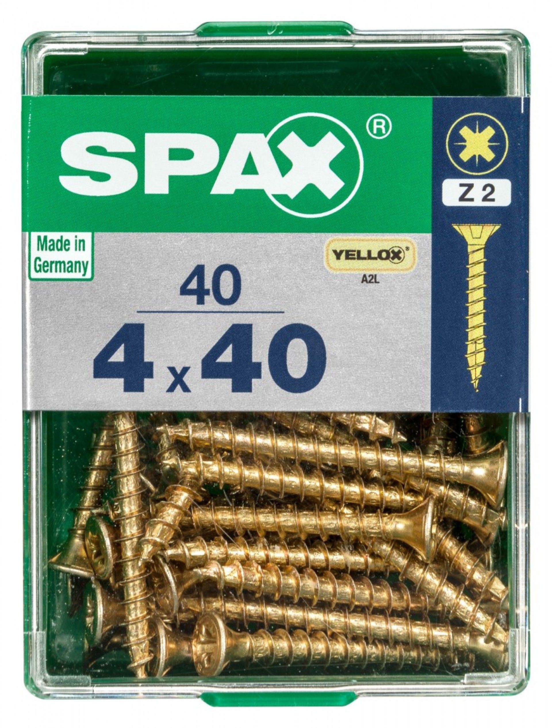 SPAX CP YELLOX 4x40mm M