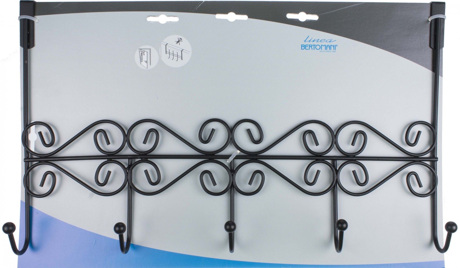 Cabide 5 Ganchos Metal Preto