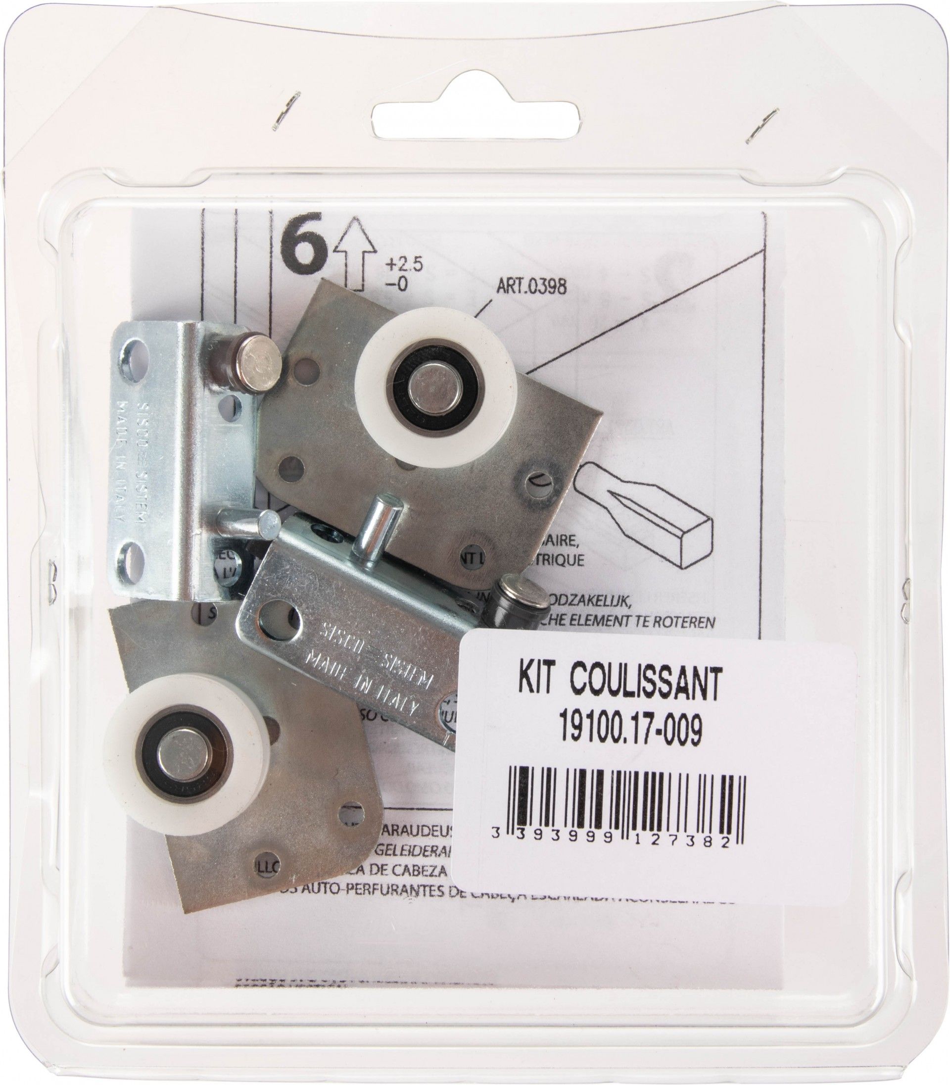 Kit Acessórios Porta Deslizante Móvel Preto