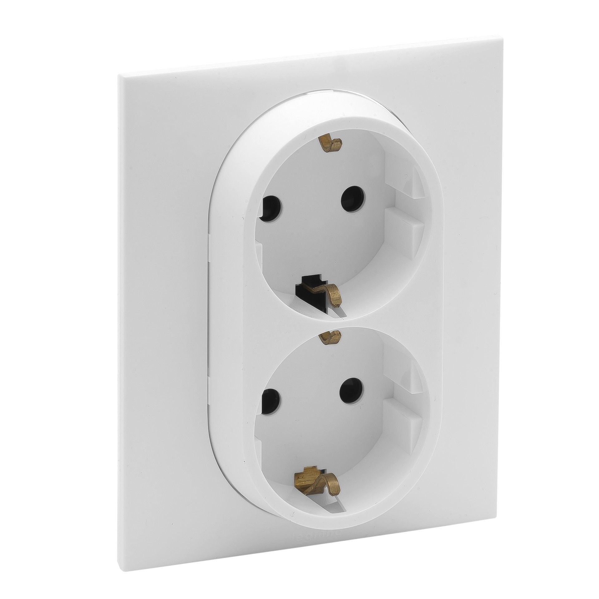 Tomada Dupla C/Terra Série Niloé Step Aluminio