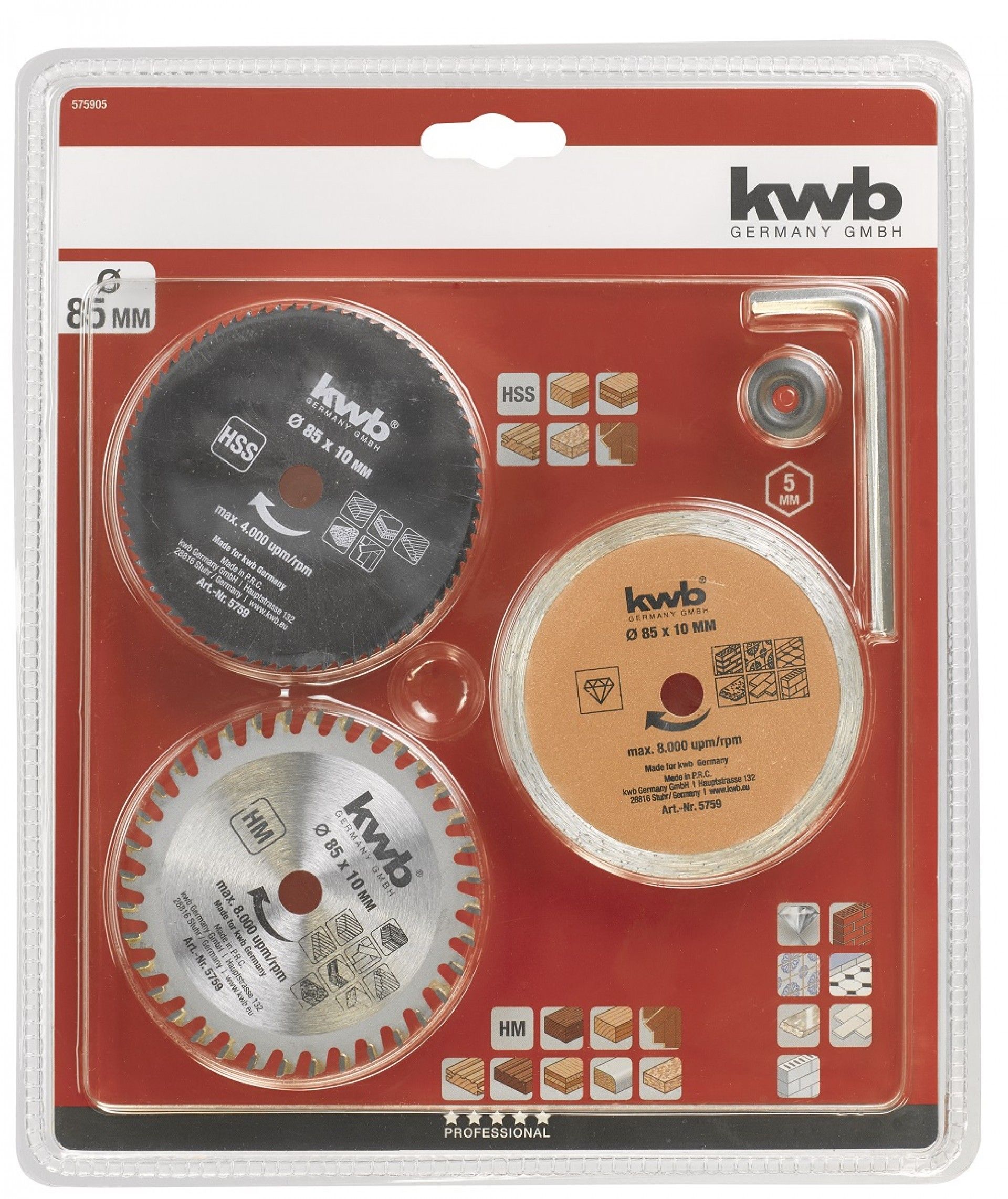 Kit 3 Discos 85X10MM P/BT-CS 860