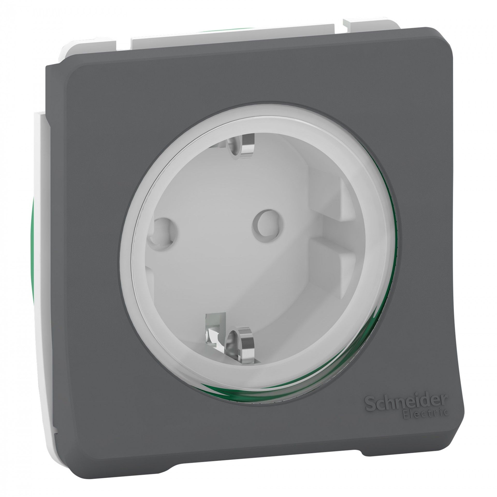 Tomada 2p+T Estanque Série Mureva Styl Cinza