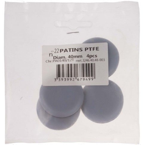 Patins Deslizantes Ptfe Adesivo Ø 40mm 4 unidades Patins Deslizantes Ptfe Adesivo Ø 40mm 4 unidades