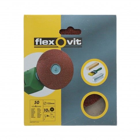 Disco De Lixar Grão 50 125mm 10 Un Disco De Lixar Grão 50 125mm 10 Un