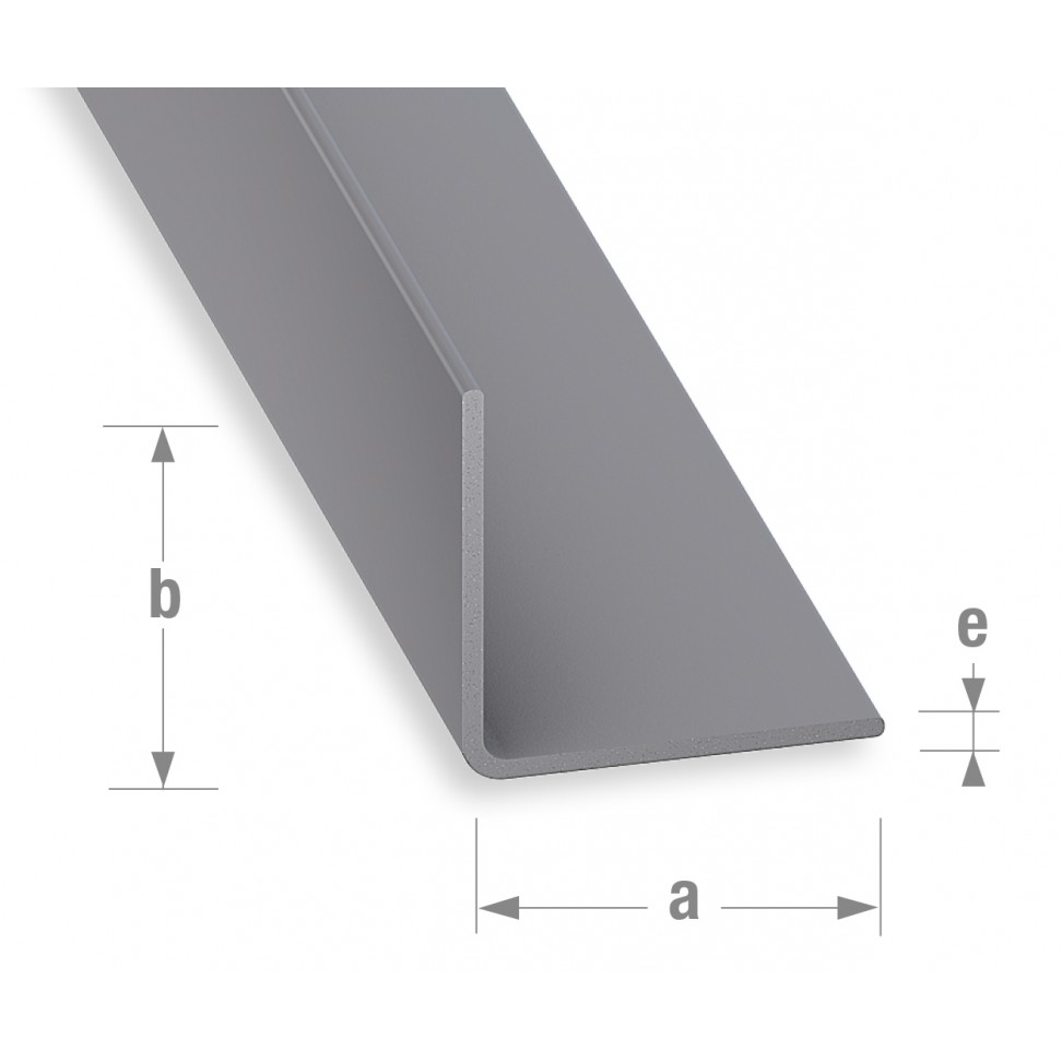 Perfil �ngulo PVC Cinzento 15x15mm - 1m