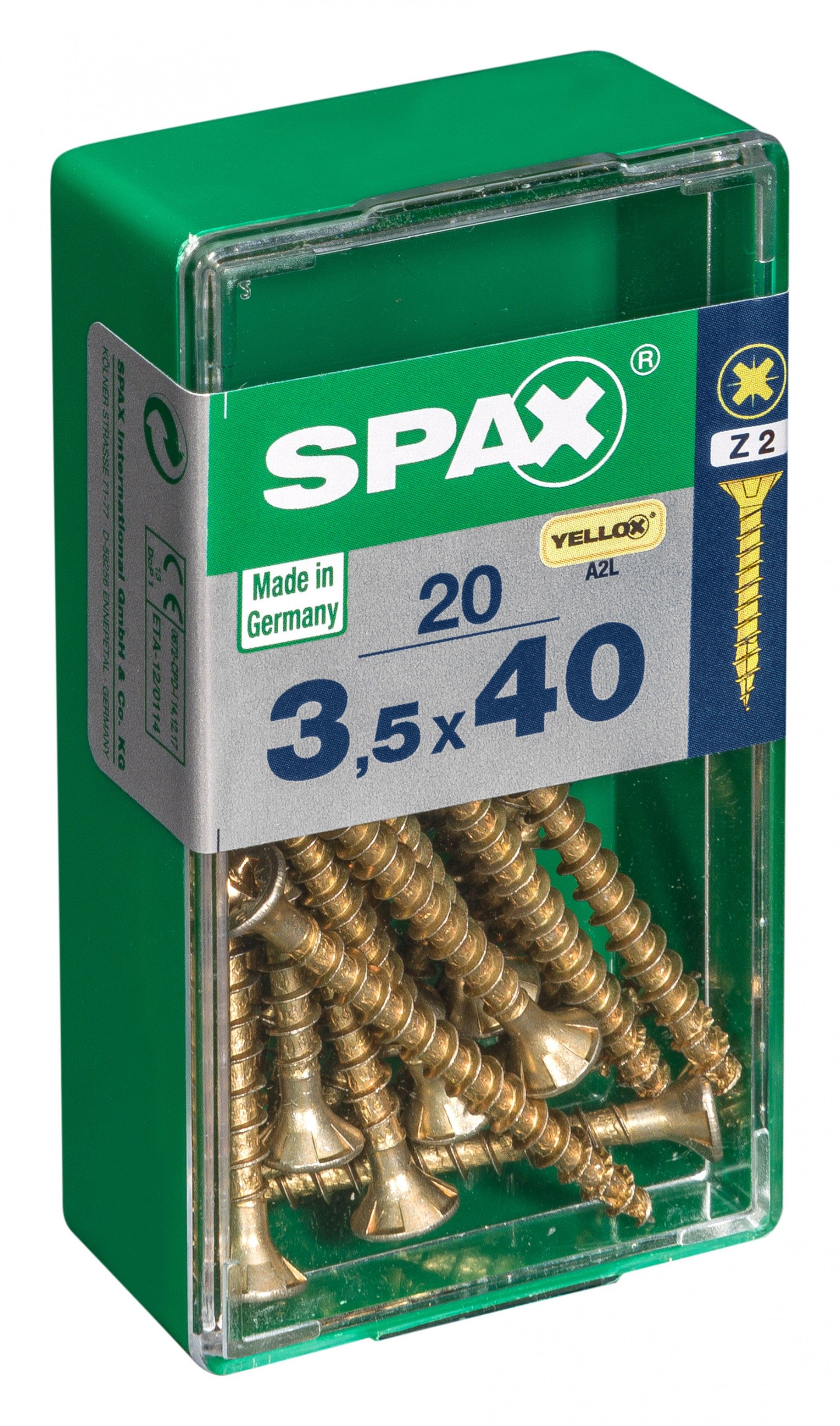 SPAX CP YELLOX 3,5x40mm S