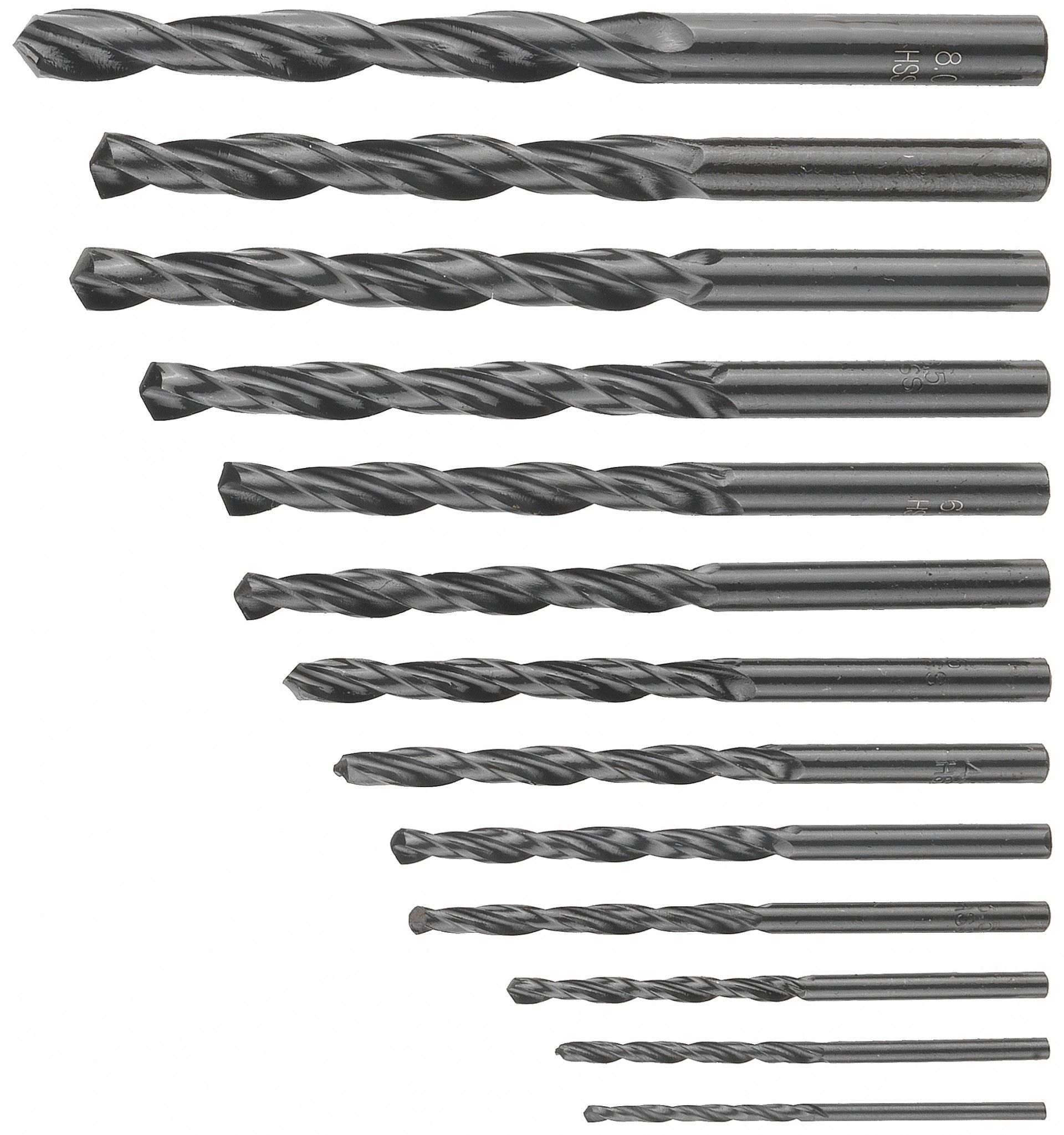 Broca HSS laminada c/ Cilindo 2-8MM 13 unidades
