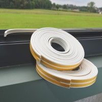Perfil e Borracha Adesiva 18m Branco Perfil e Borracha Adesiva 18m Branco
