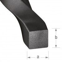 Perfil aço quadrado retorcido 10x10mm - 2m Perfil aço quadrado retorcido 10x10mm - 2m