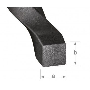 Perfil a�o quadrado retorcido 10x10mm - 2m