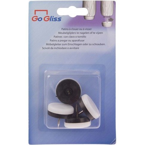 Patins Pregar Plástico D30mm 4 unidades Patins Pregar Plástico D30mm 4 unidades