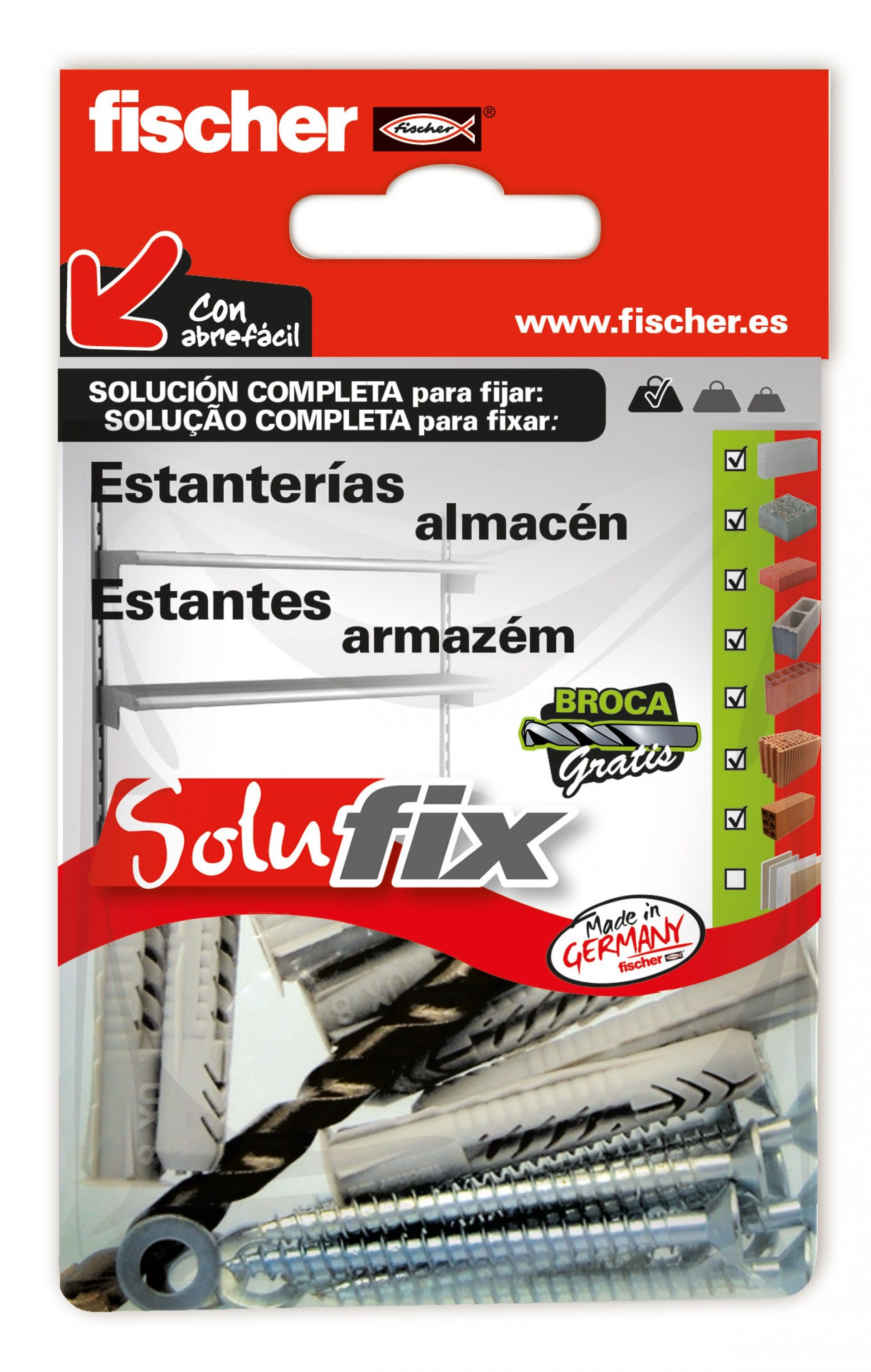 Kit Fixação Estantes Armazém SOLUFIX