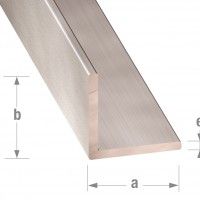 Perfil ngulo Alumnio Inox 15x15mm- 2m