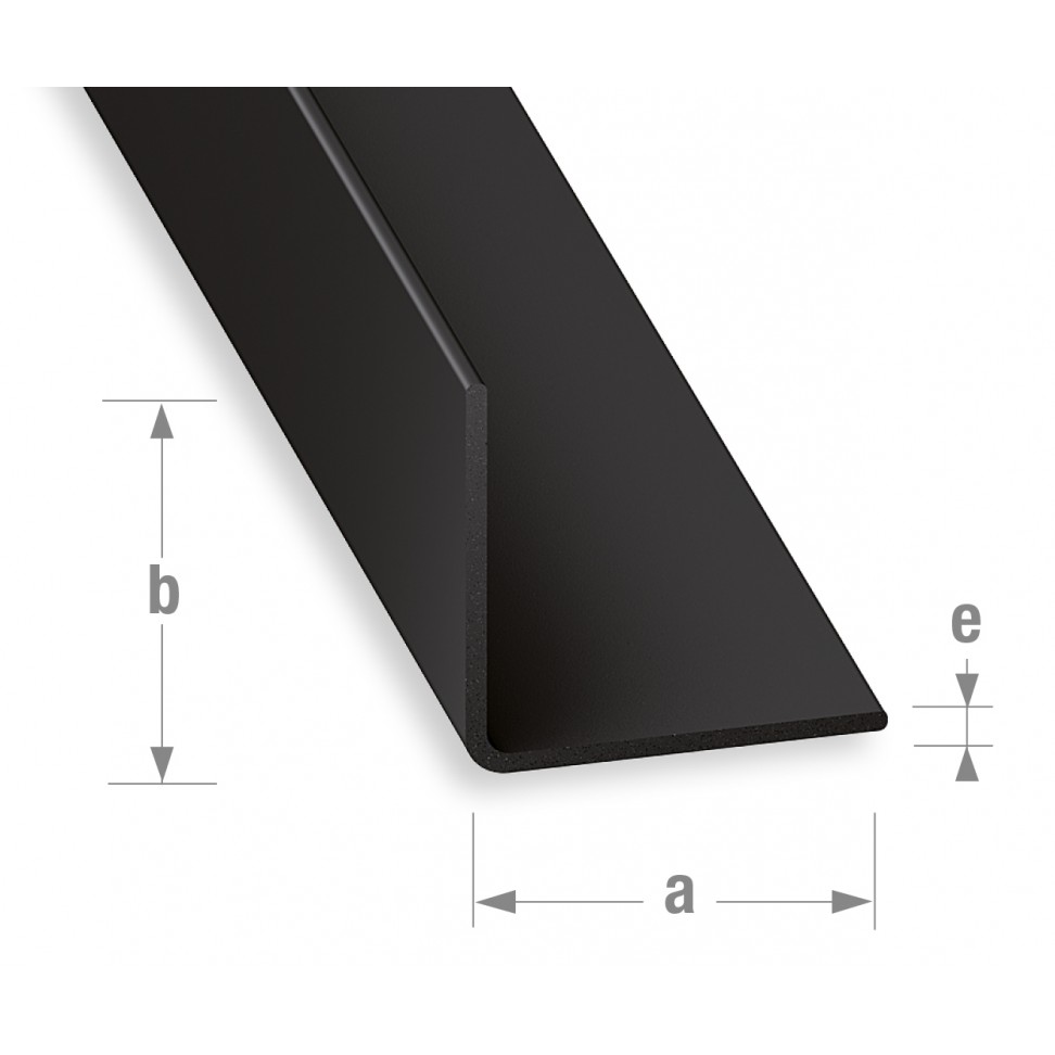 Perfil �ngulo PVC Preto 15x15mm-1m