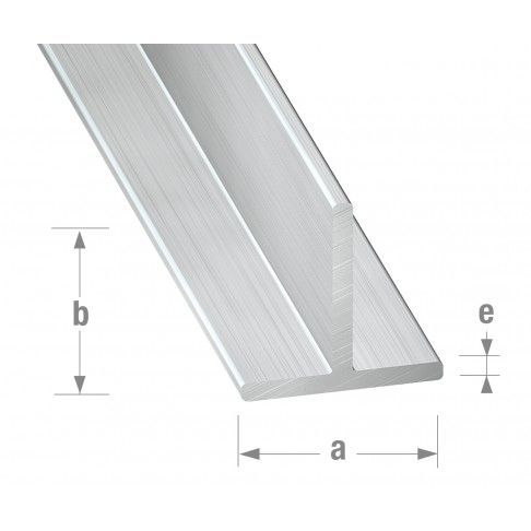 Perfil T alumínio 15x15mm - 1m Perfil T alumínio 15x15mm - 1m