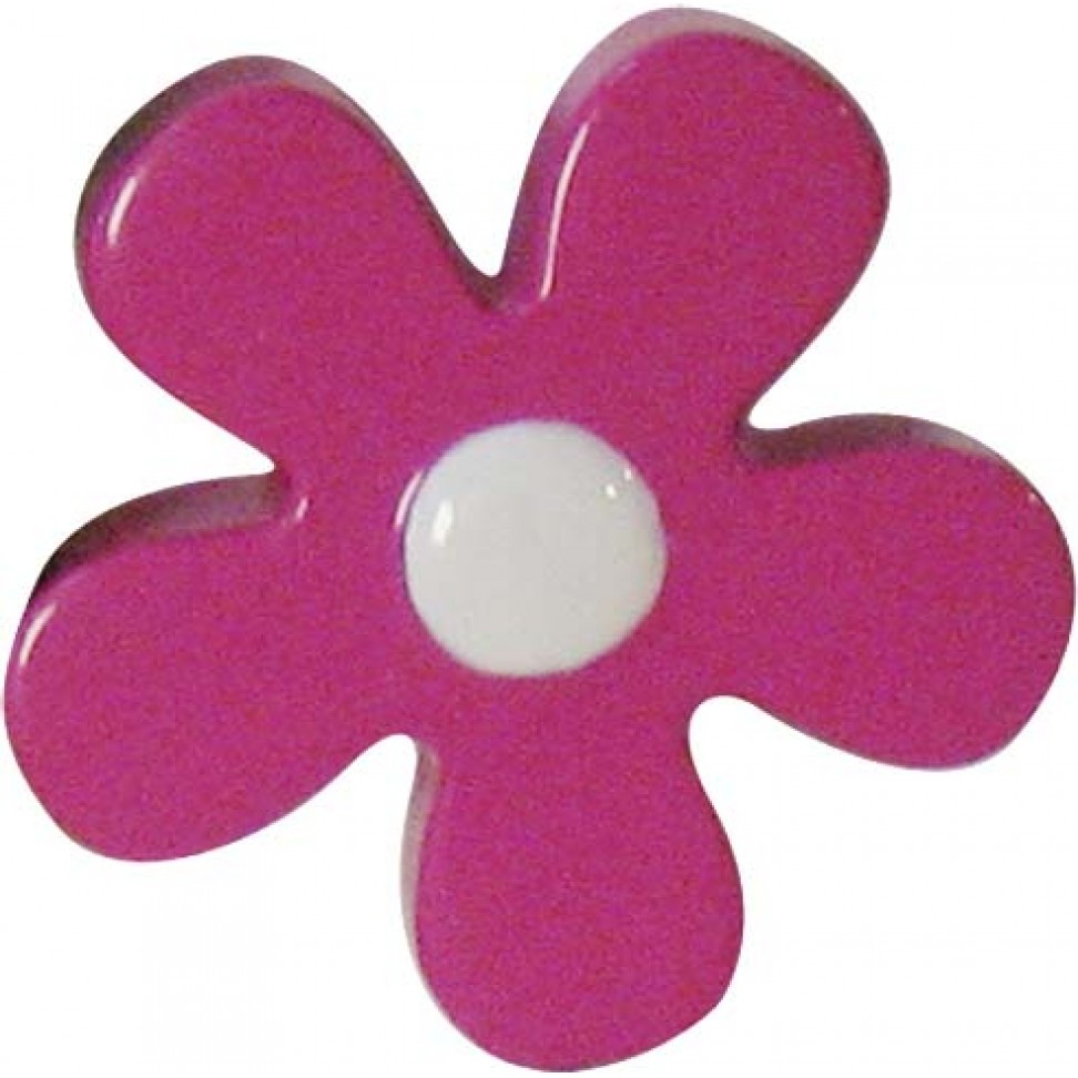Puxador De M�vel Flor Rosa 43mm
