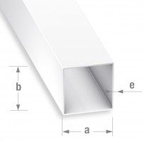 Perfil Tubo Quadrado PVC Branco 15x15mm-1m Perfil Tubo Quadrado PVC Branco 15x15mm-1m