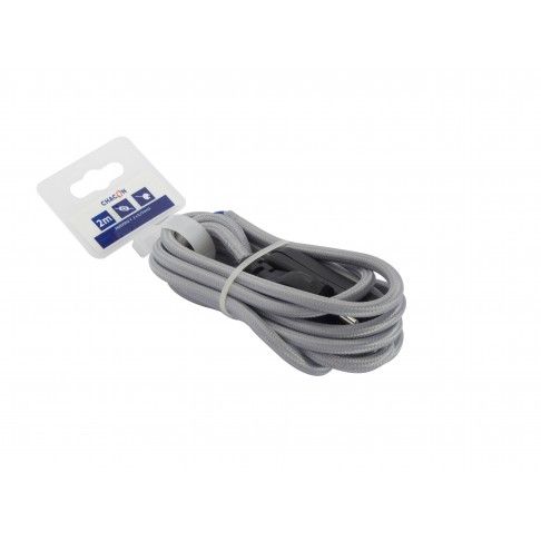 Extensão C/Interruptor Textil Cinza 2m Extensão C/Interruptor Textil Cinza 2m