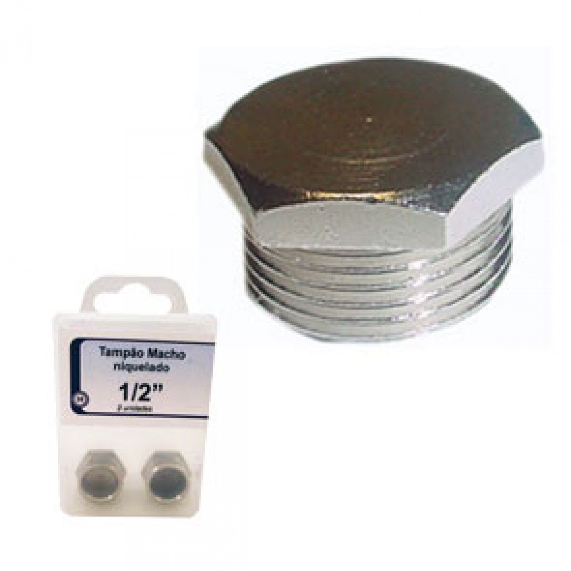 Tampão Niquelado 1/2' Macho