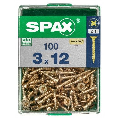 SPAX CP YELLOX 3x12 mm M SPAX CP YELLOX 3x12 mm M