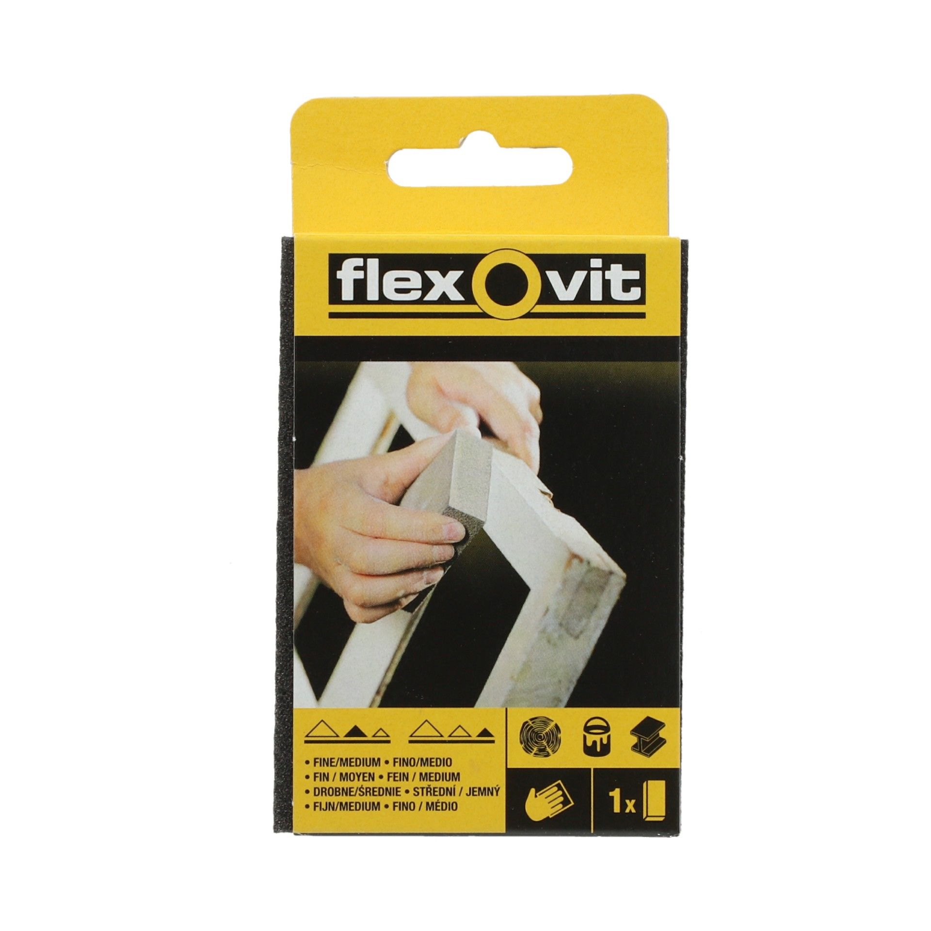 Taco Abrasivo Grão Fino 100x66mm - Fine/Medium