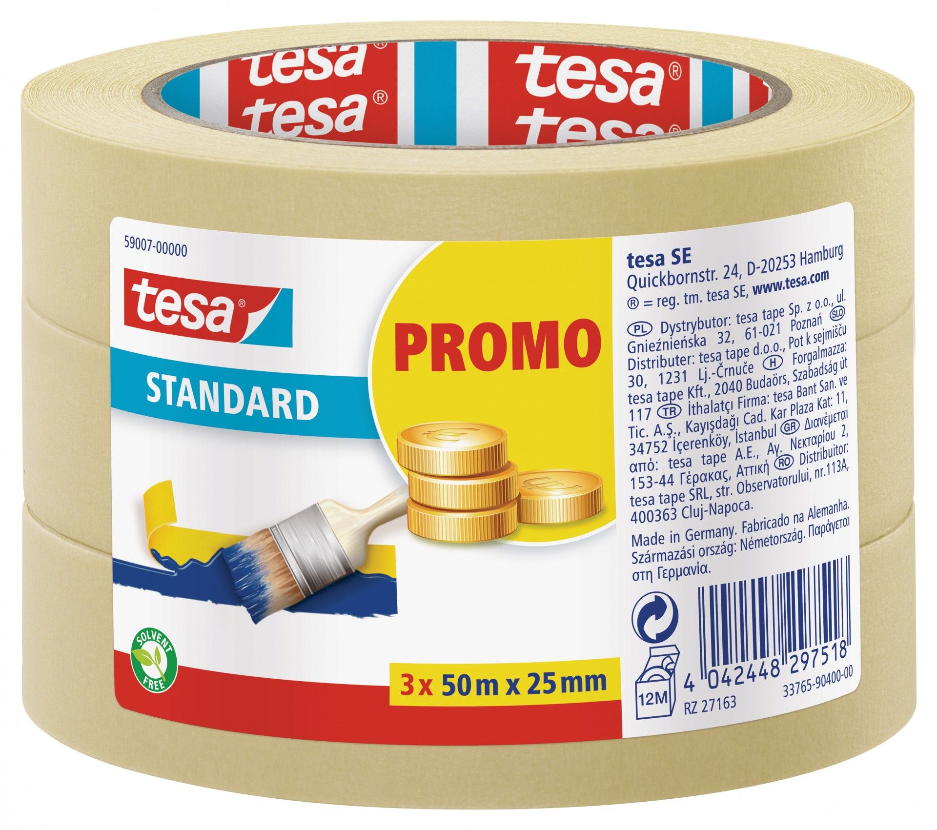 Fita de Pintura STANDARD 3 rolos