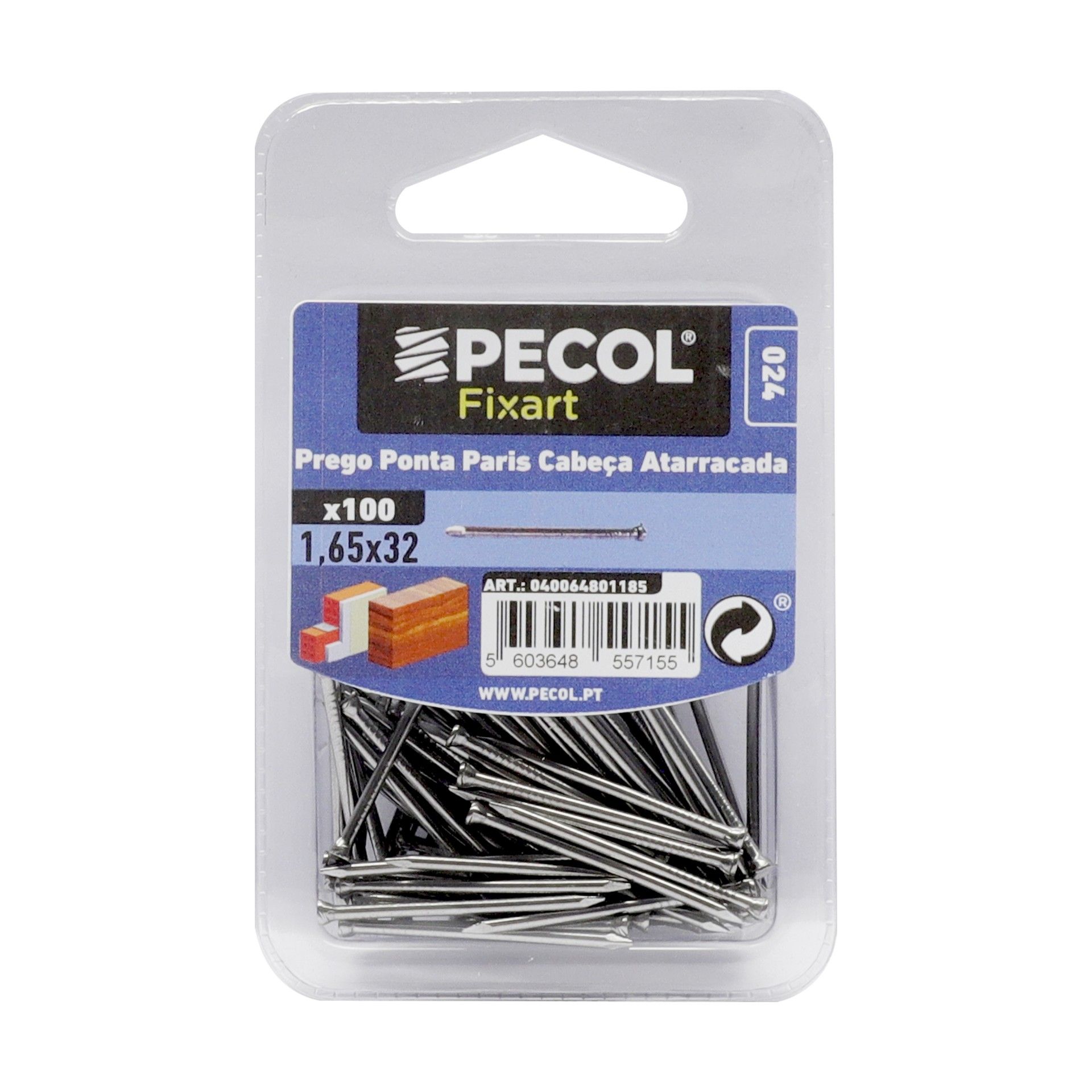 Prego Ponta Paris Cabeça Atarracada 1,65x32