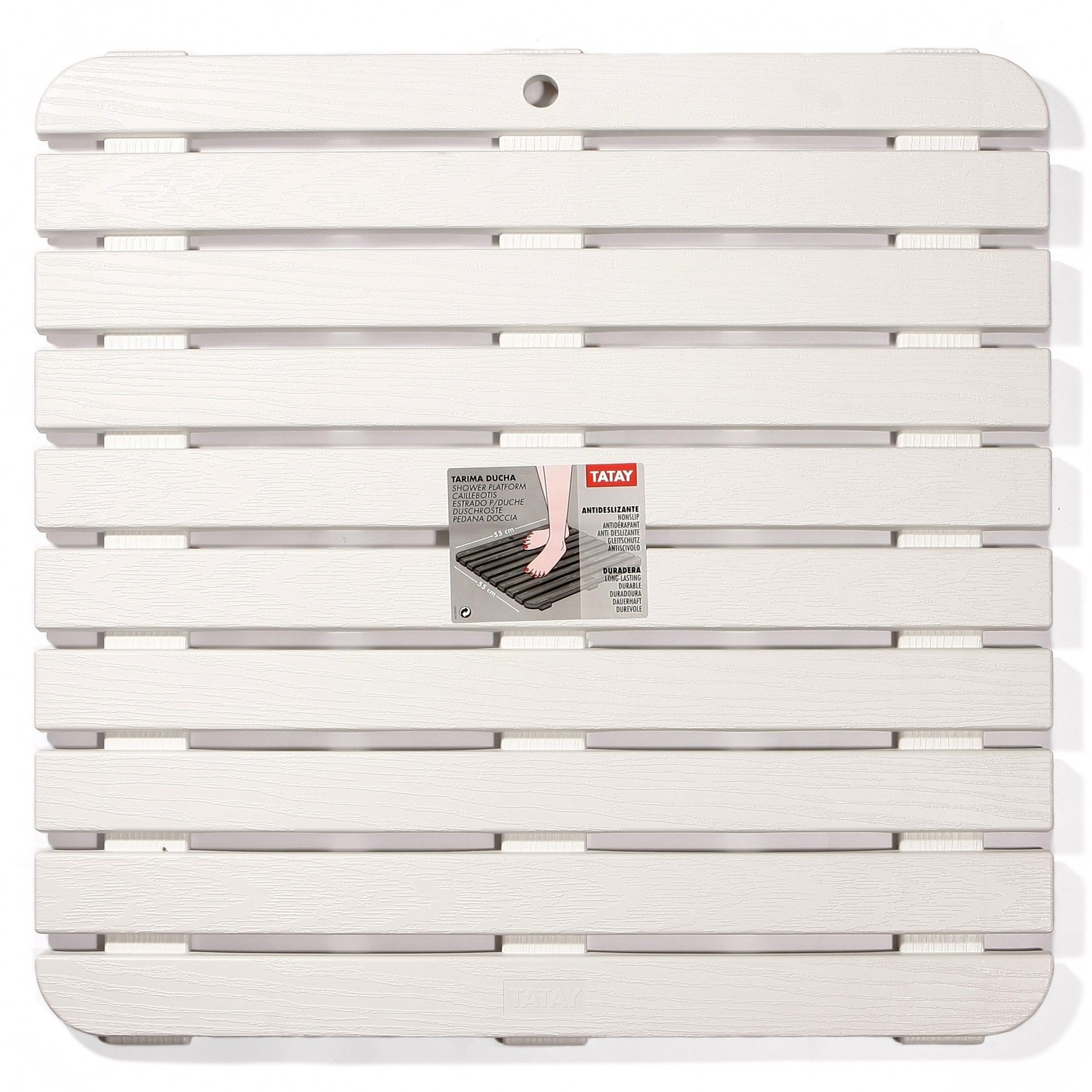 Estrado Duche 55x55cm Branco