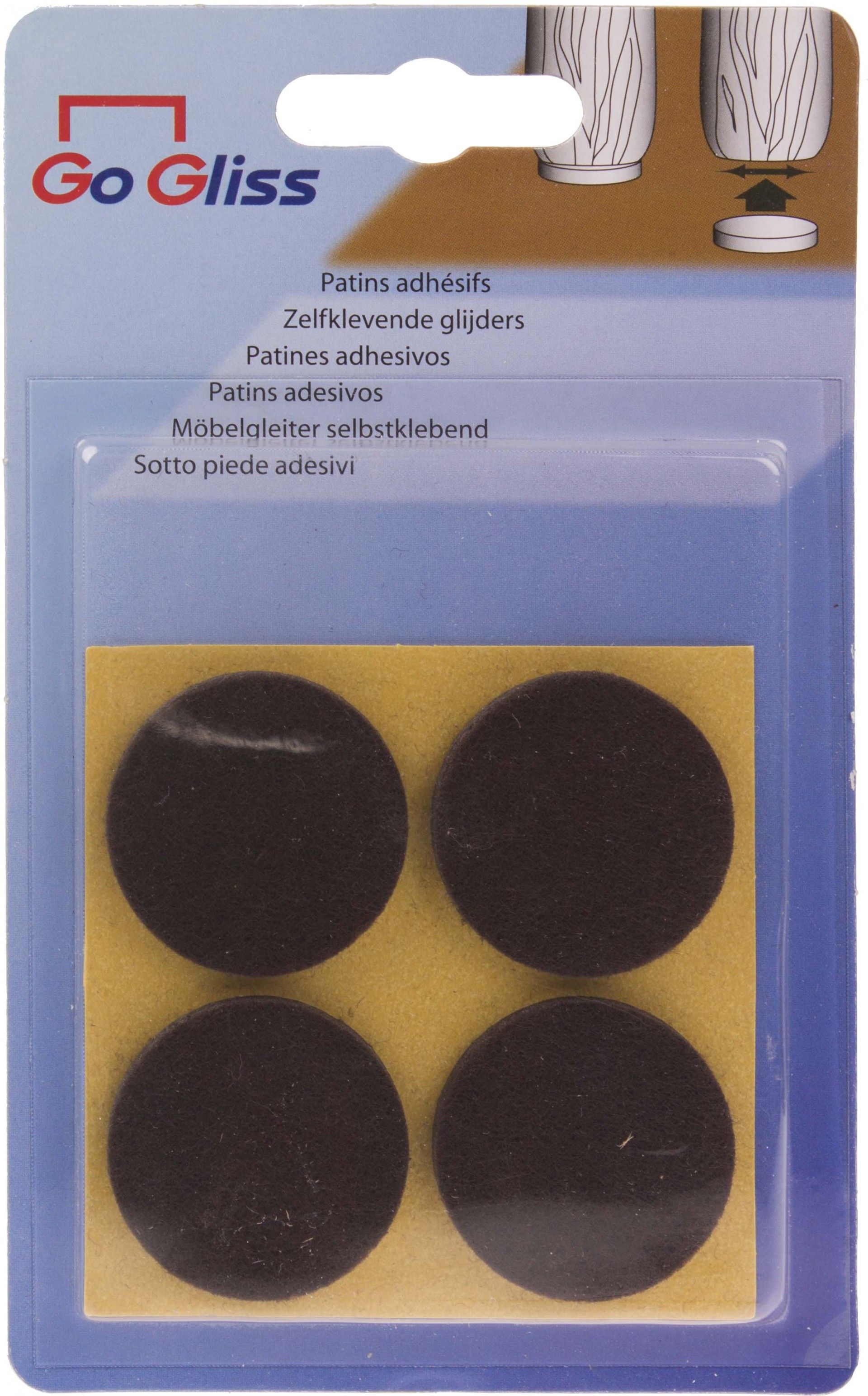 Proteção Adesivo Feltro D35mm Castanho 4 unid.