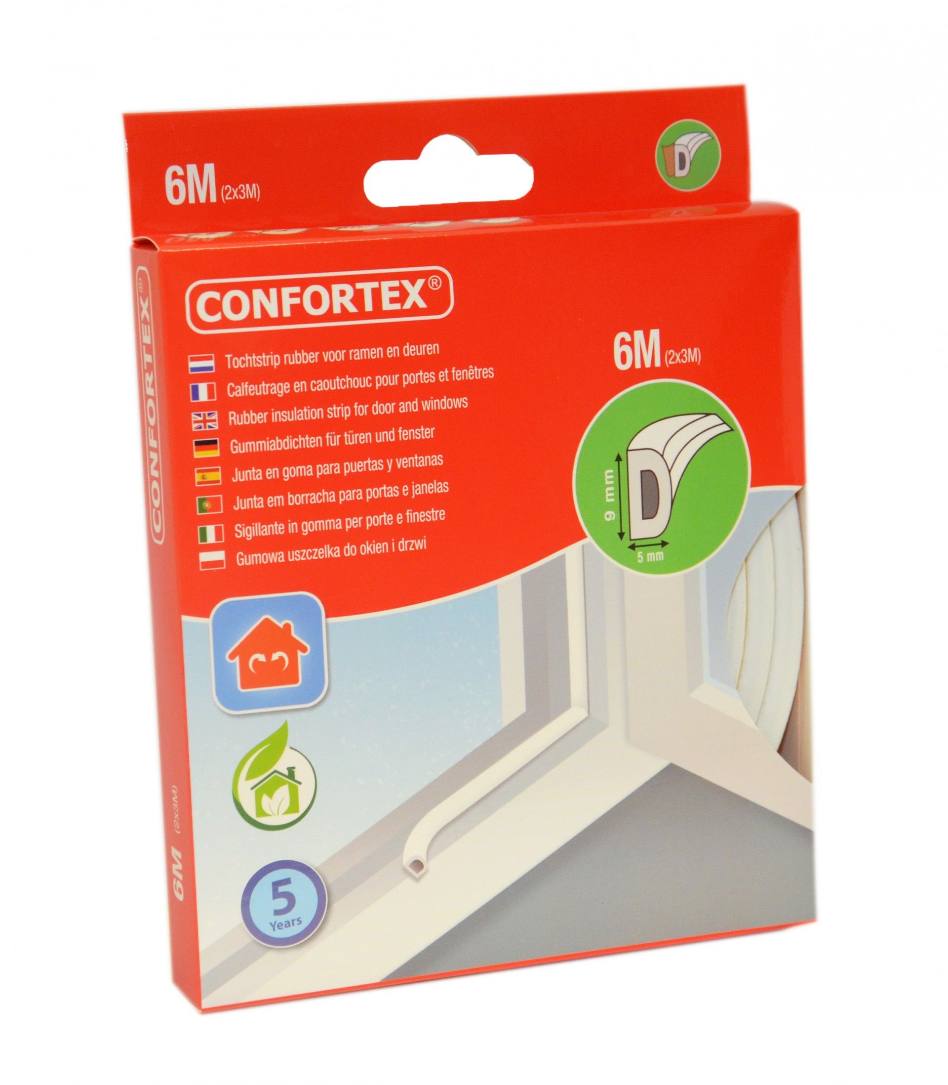 Perfil D Borracha Adesiva 6m Branco