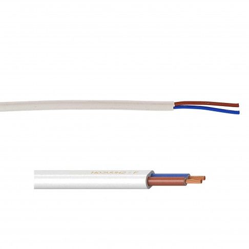 Cabo Ho3 Vvh2-F 2x0.75mm² Branco 1m Cabo Ho3 Vvh2-F 2x0.75mm² Branco 1m