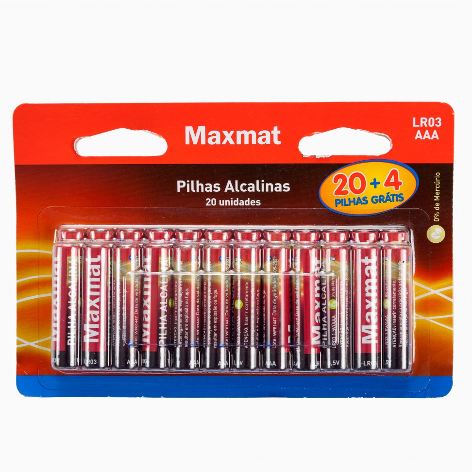 Pack 24 Pilhas Alcalinas Aaa/Lr03 Pack 24 Pilhas Alcalinas Aaa/Lr03