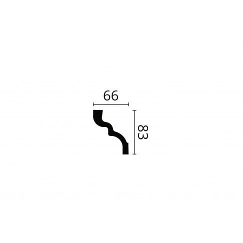 Sanca em Poliestireno Nomastyl C 80x65mm-2m Sanca em Poliestireno Nomastyl C 80x65mm-2m