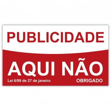 Sinaltica "Publicidade Aqui No" 2uni.