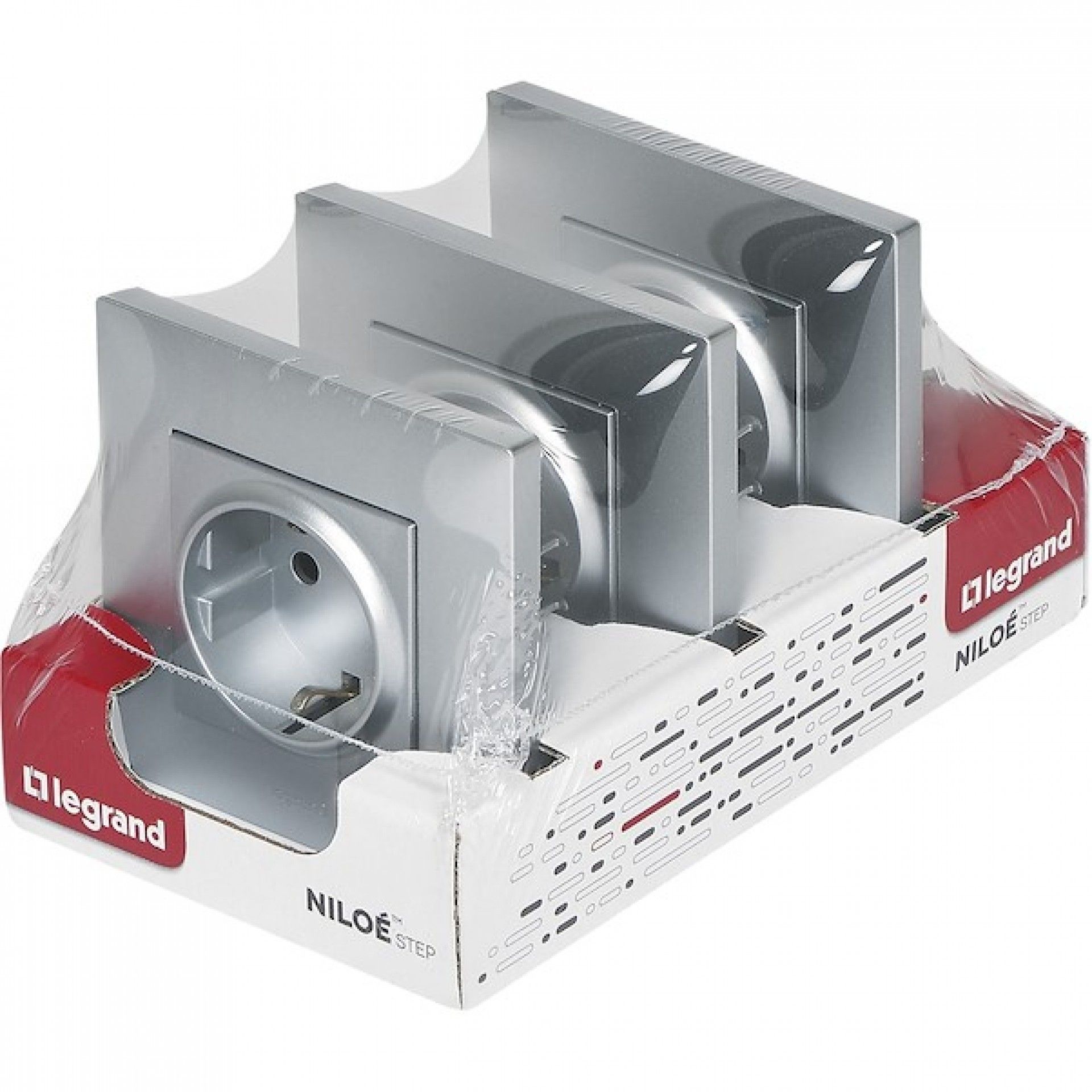 Tomada 2p+T Série Niloé Step Alumíno 3unid.