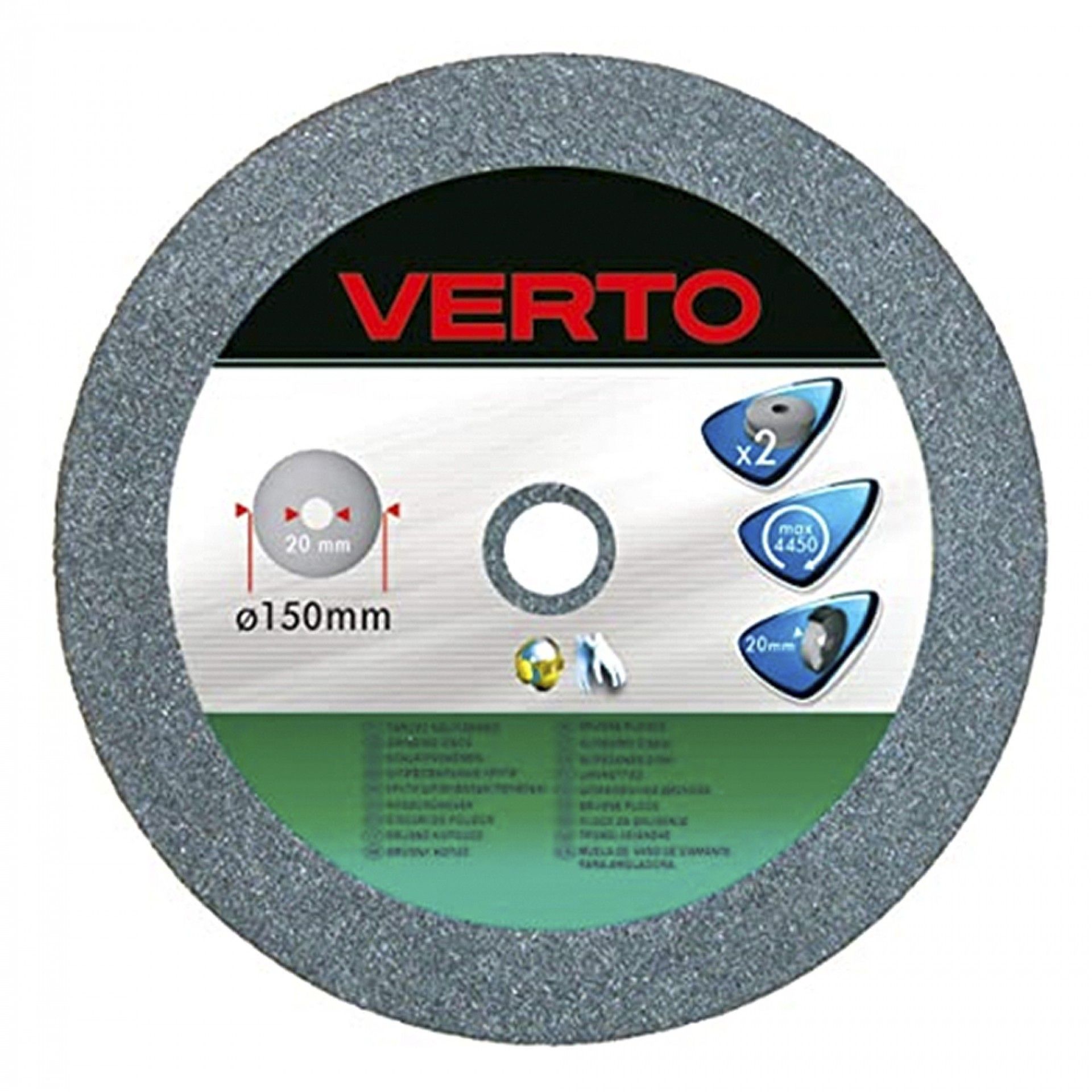 Mó Para Esmeriladora 150x20x12,7mm 2unidades