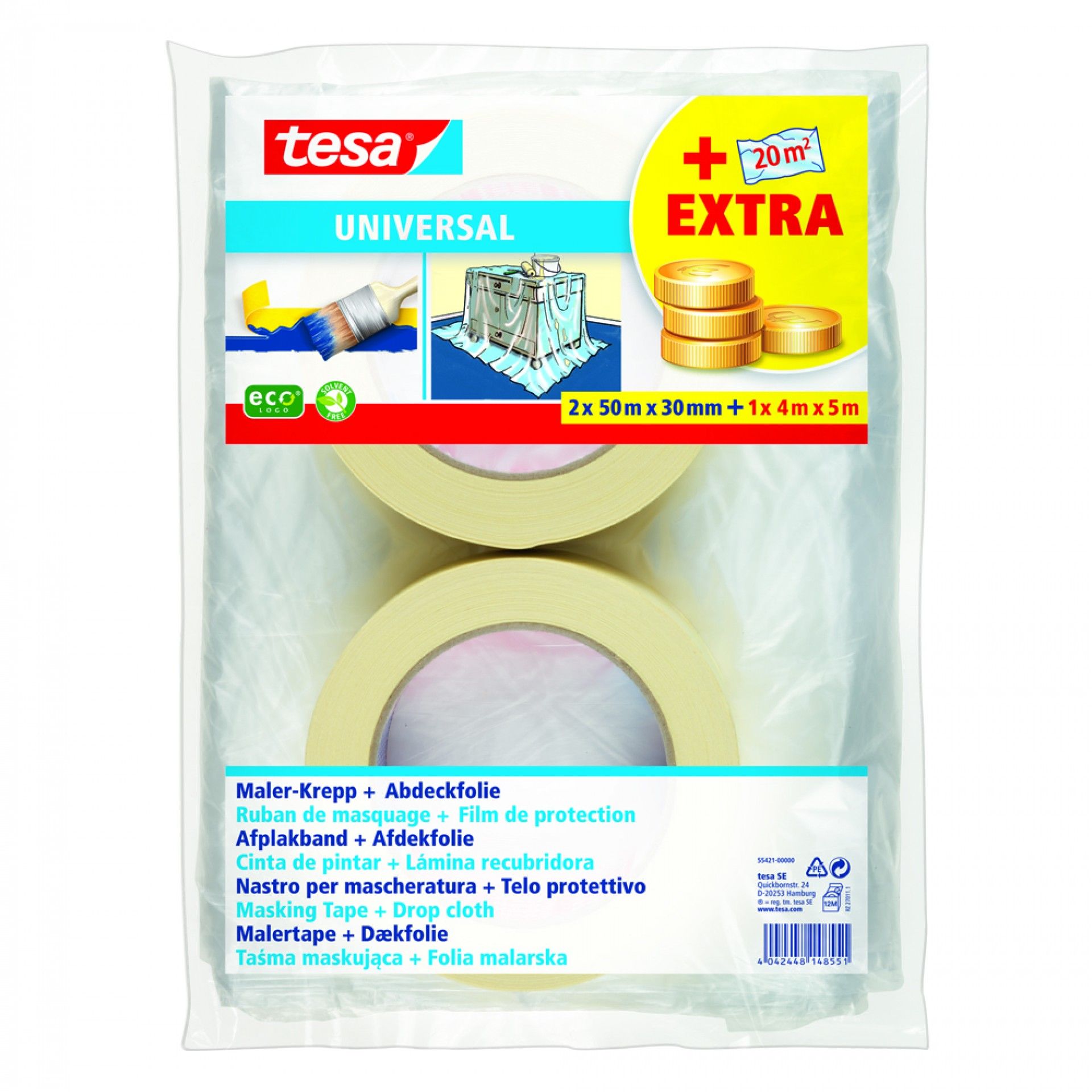 Cinta de Pintar + Película de Proteção Universal