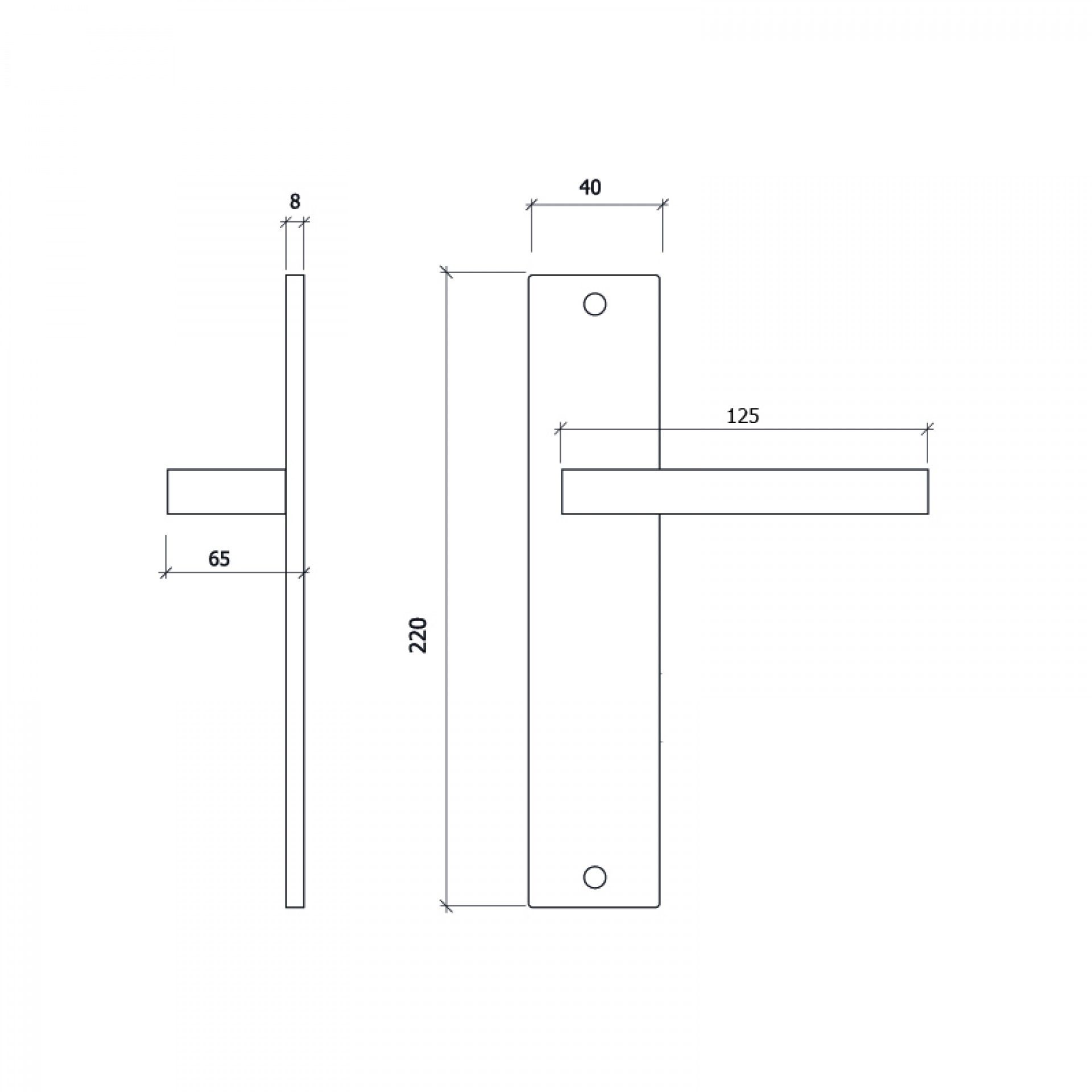 Puxador Porta 2006 Niquel Mate