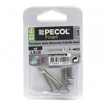 Parafuso Auto-Roscante Cabe�a Queijo INOX A2 DIN7981