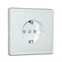 Tomada Schuko Mon Branco com Obturador Apolo 5000 Tomada Schuko Mon Branco com Obturador Apolo 5000