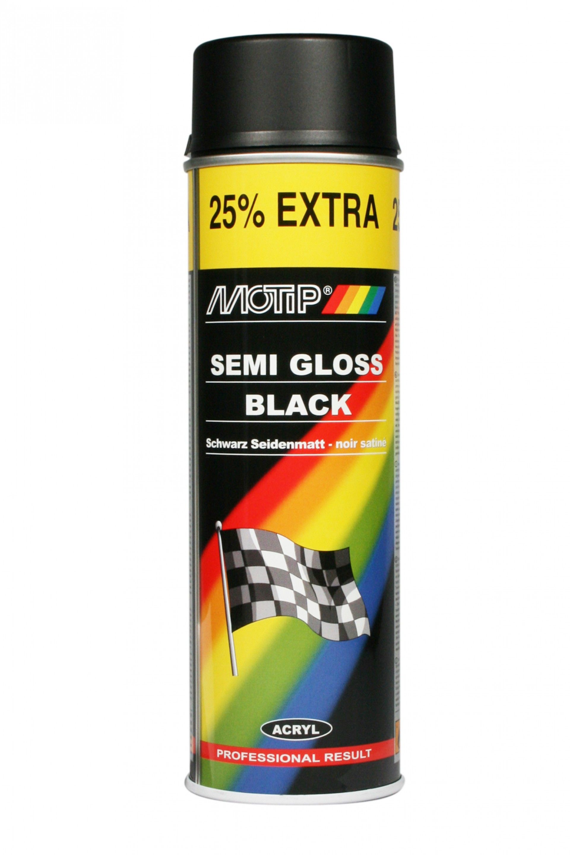 Spray Auto RAL 9005 Preto Semi Brilho 500ml