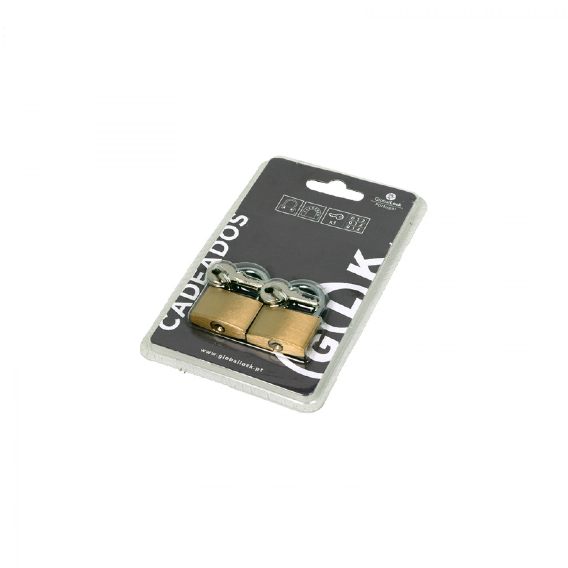 Cadeado Latão 30mm 3 chaves 2 UNID.