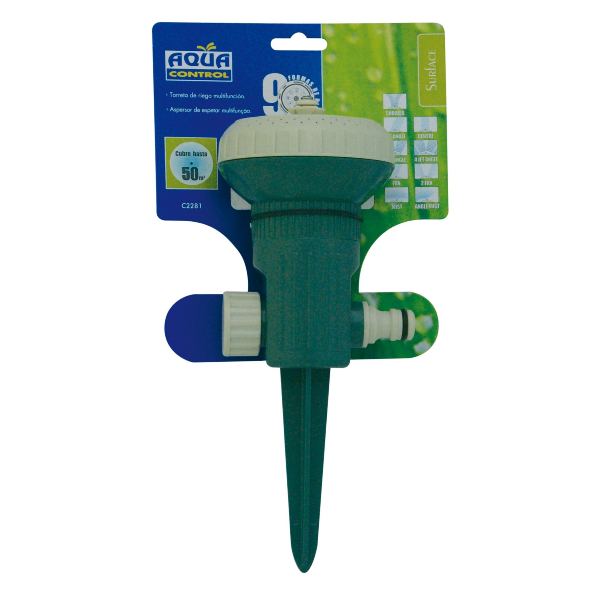 Aspersor 9 Posições 1/2" c/suporte