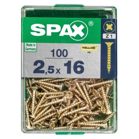 SPAX CP YELLOX 2,5x16mm M SPAX CP YELLOX 2,5x16mm M