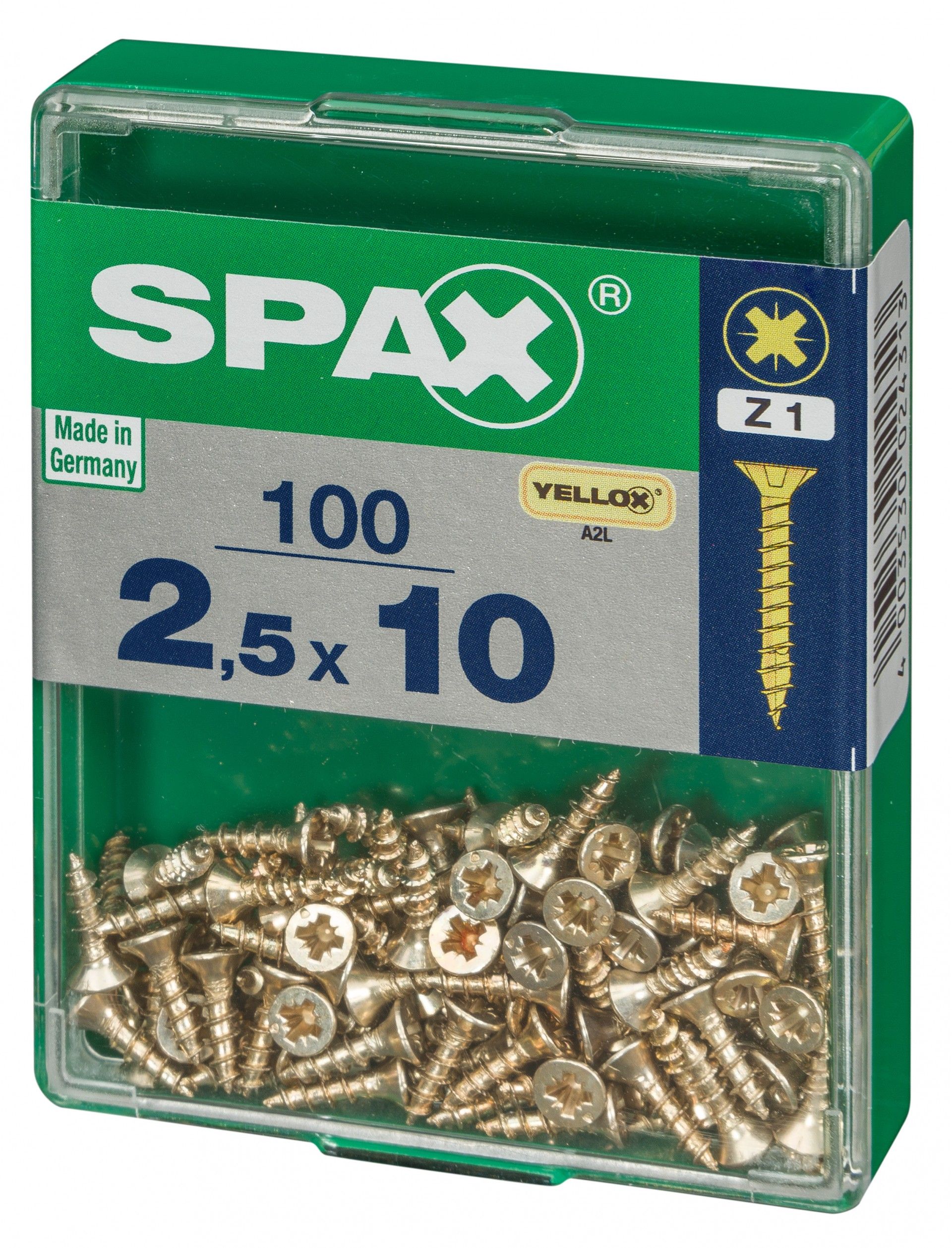 SPAX CP YELLOX 2,5x10mm M