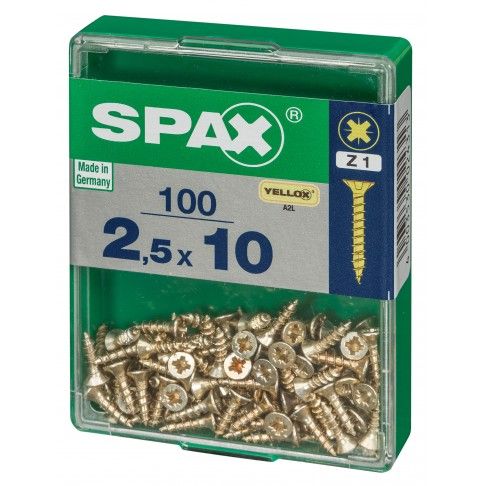 SPAX CP YELLOX 2,5x10mm M SPAX CP YELLOX 2,5x10mm M