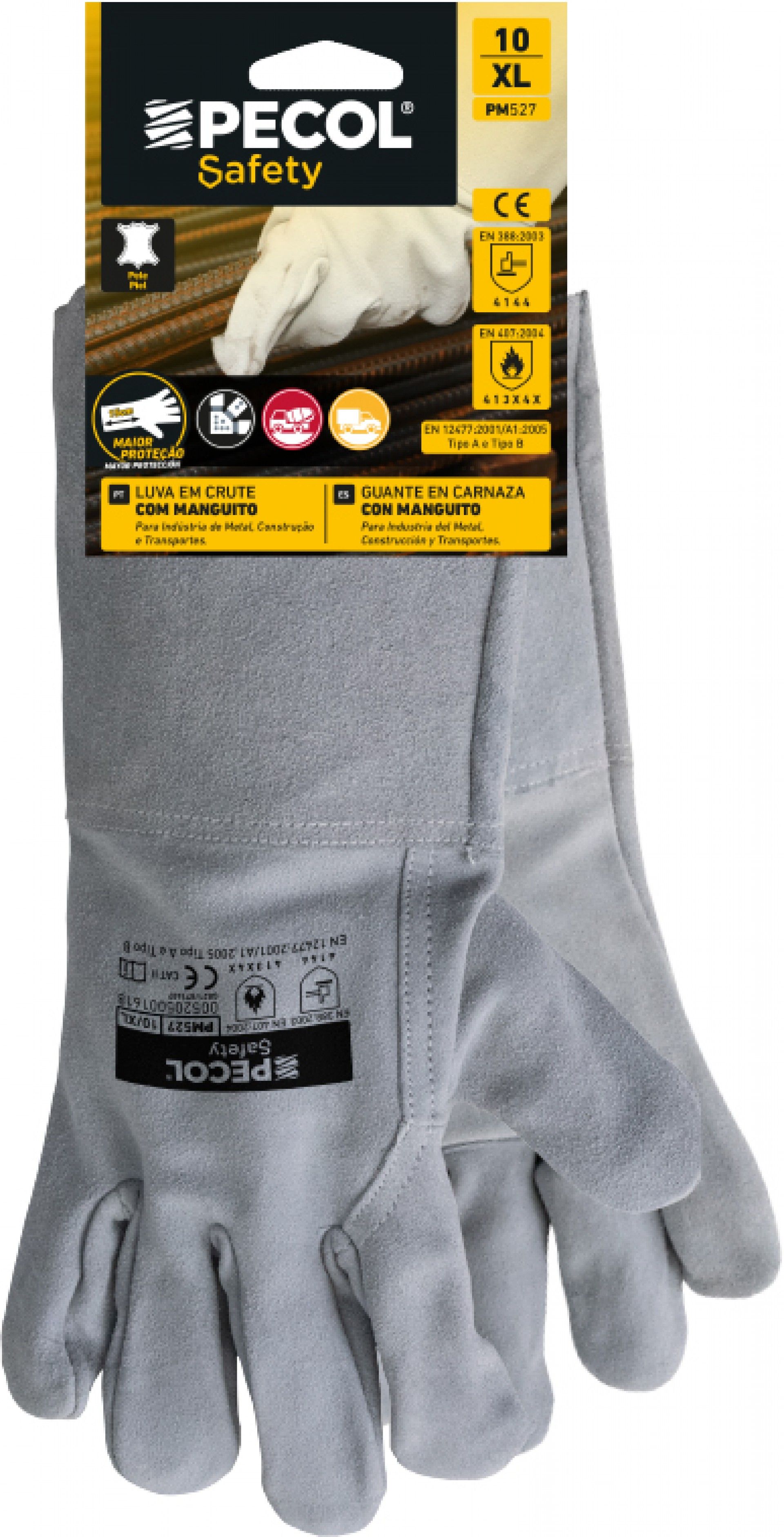 Luva Crute 15cm Manguito Tam.10