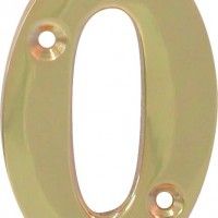 Algarismo 0 Latão Polido 65mm Algarismo 0 Latão Polido 65mm