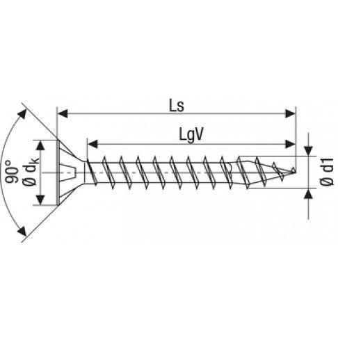 Parafuso Cabeça Plana Yellox 3,5x45 L 100un Parafuso Cabeça Plana Yellox 3,5x45 L 100un